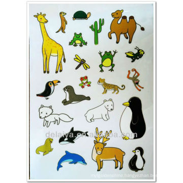 Cartoon pvc film stickers